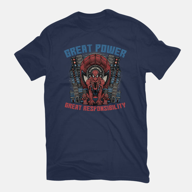 Great Power Great Responsibility-Womens-Fitted-Tee-glitchygorilla
