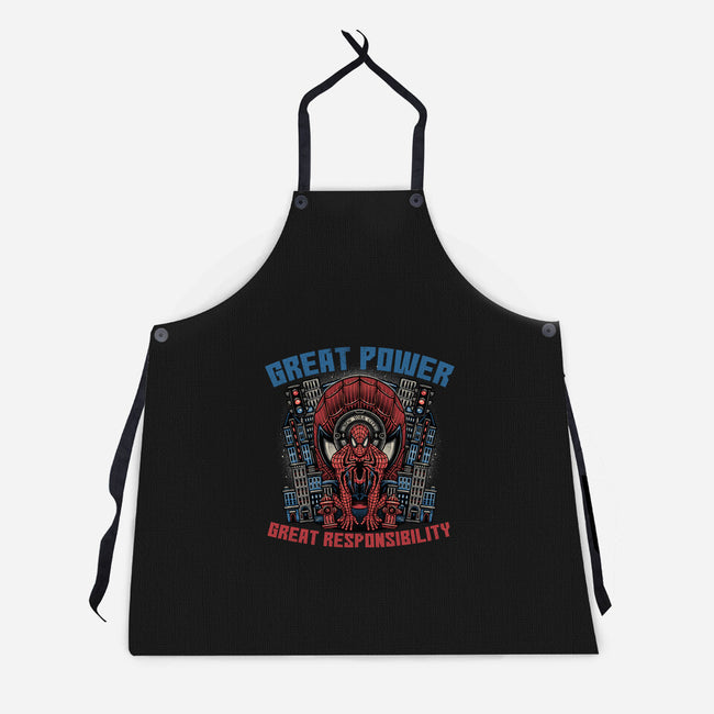 Great Power Great Responsibility-Unisex-Kitchen-Apron-glitchygorilla