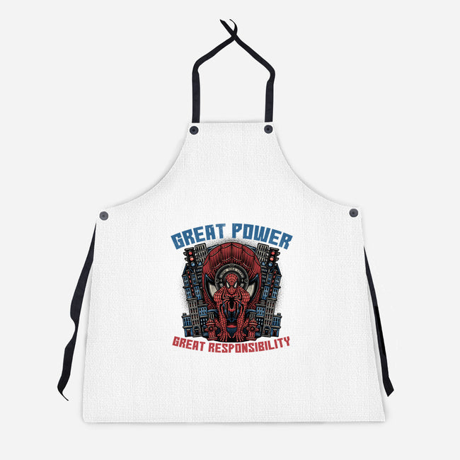 Great Power Great Responsibility-Unisex-Kitchen-Apron-glitchygorilla
