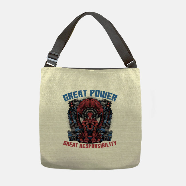 Great Power Great Responsibility-None-Adjustable Tote-Bag-glitchygorilla