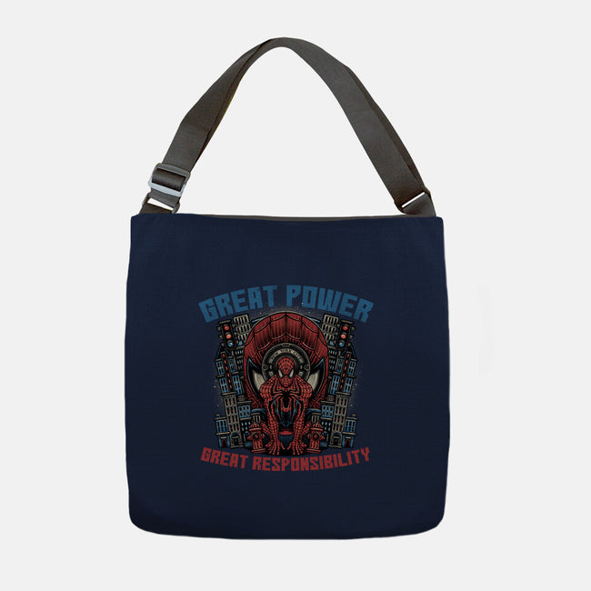 Great Power Great Responsibility-None-Adjustable Tote-Bag-glitchygorilla