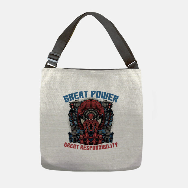 Great Power Great Responsibility-None-Adjustable Tote-Bag-glitchygorilla