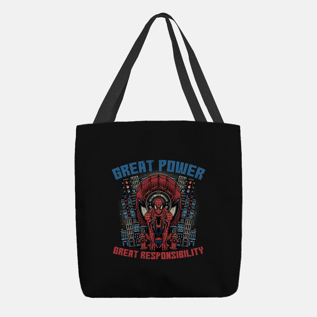 Great Power Great Responsibility-None-Basic Tote-Bag-glitchygorilla