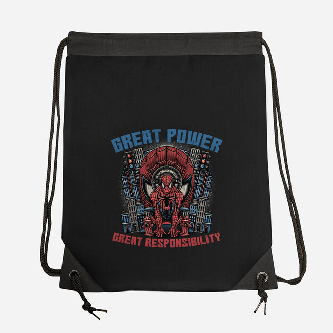 Great Power Great Responsibility-None-Drawstring-Bag-glitchygorilla