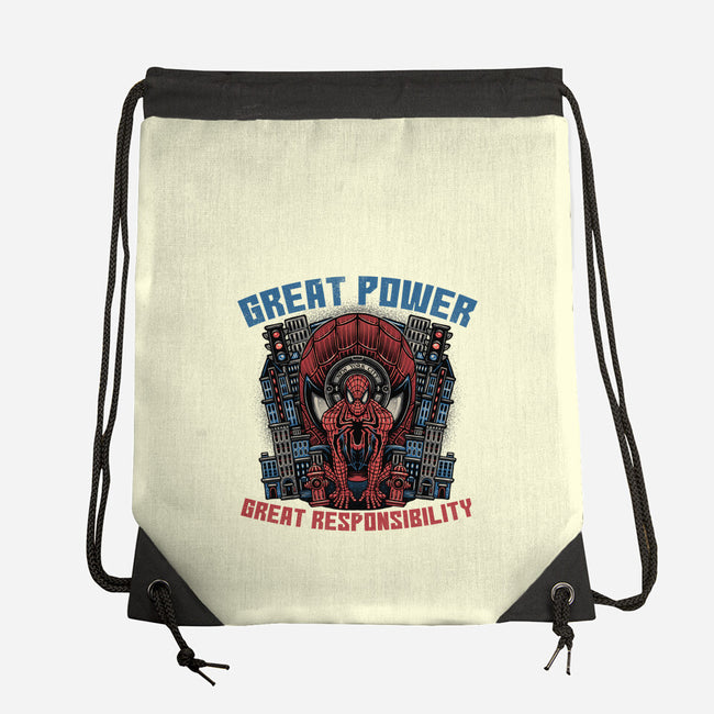 Great Power Great Responsibility-None-Drawstring-Bag-glitchygorilla