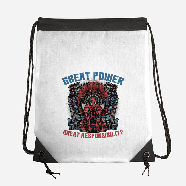 Great Power Great Responsibility-None-Drawstring-Bag-glitchygorilla