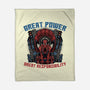 Great Power Great Responsibility-None-Fleece-Blanket-glitchygorilla