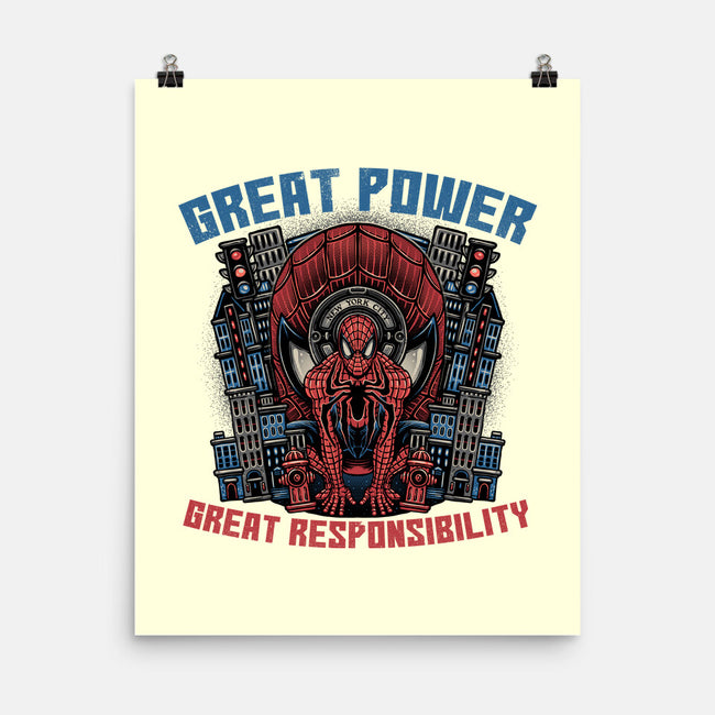 Great Power Great Responsibility-None-Matte-Poster-glitchygorilla