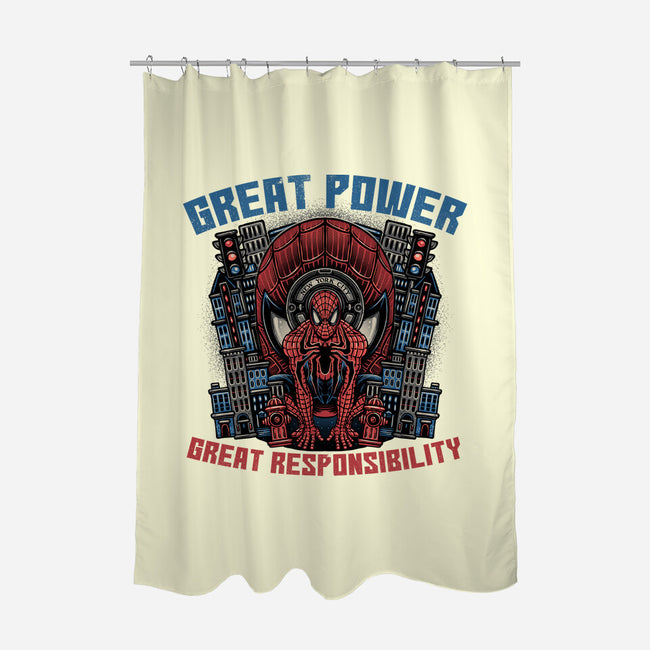 Great Power Great Responsibility-None-Polyester-Shower Curtain-glitchygorilla