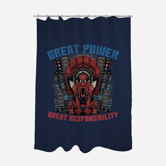 Great Power Great Responsibility-None-Polyester-Shower Curtain-glitchygorilla