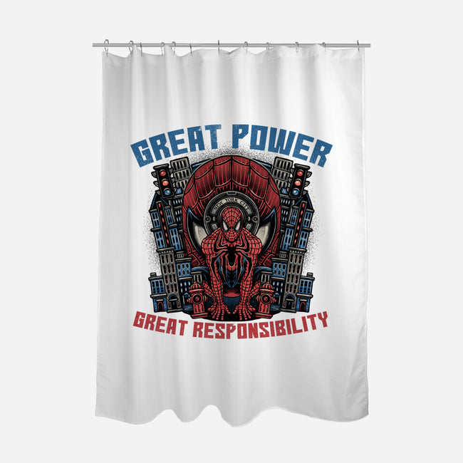 Great Power Great Responsibility-None-Polyester-Shower Curtain-glitchygorilla