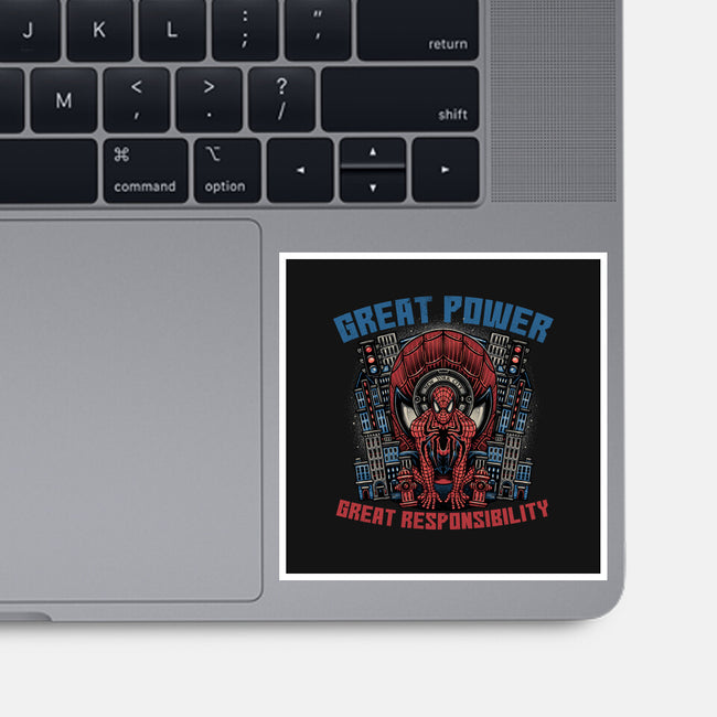 Great Power Great Responsibility-None-Glossy-Sticker-glitchygorilla