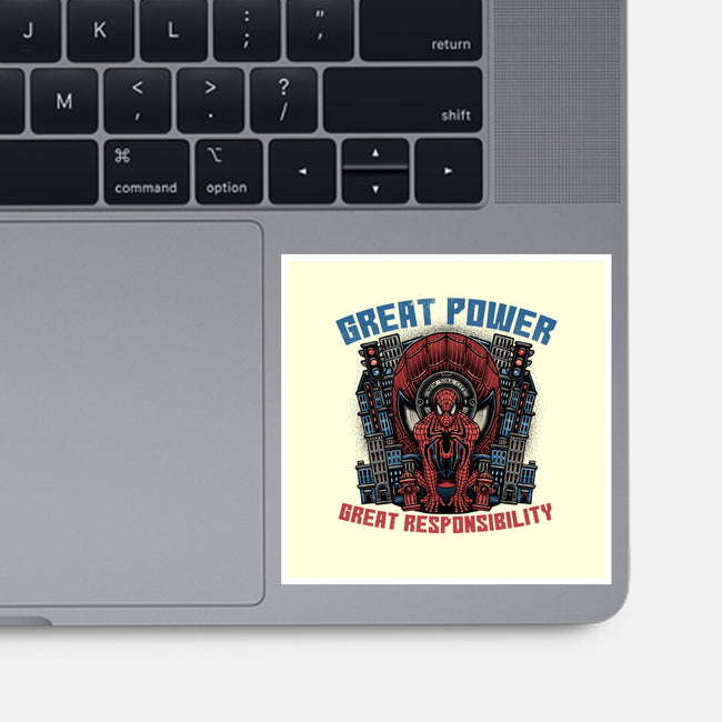 Great Power Great Responsibility-None-Glossy-Sticker-glitchygorilla