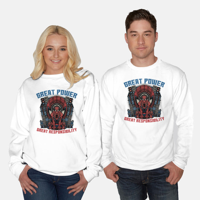 Great Power Great Responsibility-Unisex-Crew Neck-Sweatshirt-glitchygorilla