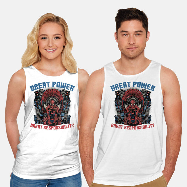 Great Power Great Responsibility-Unisex-Basic-Tank-glitchygorilla