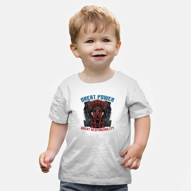 Great Power Great Responsibility-Baby-Basic-Tee-glitchygorilla