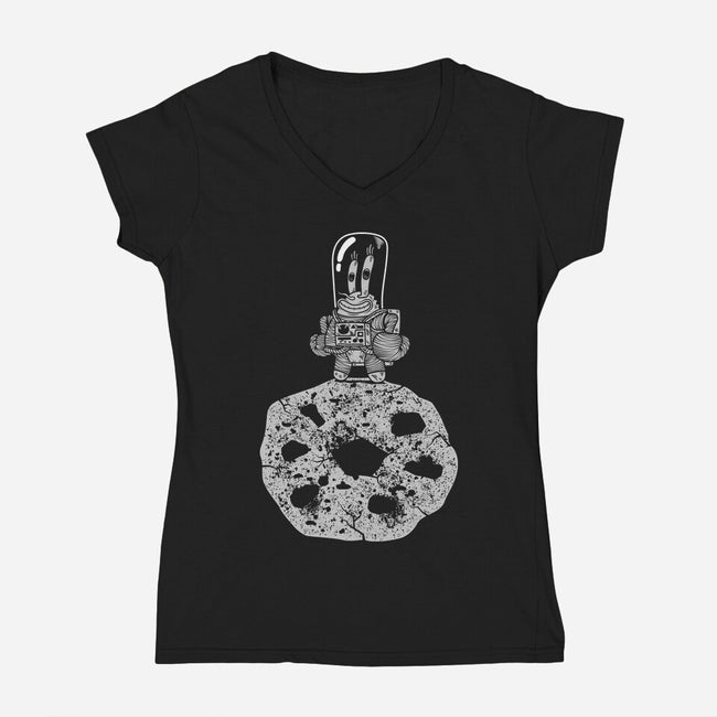 The First Crab In The Lucky Dime Moon-Womens-V-Neck-Tee-krisren28