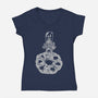 The First Crab In The Lucky Dime Moon-Womens-V-Neck-Tee-krisren28