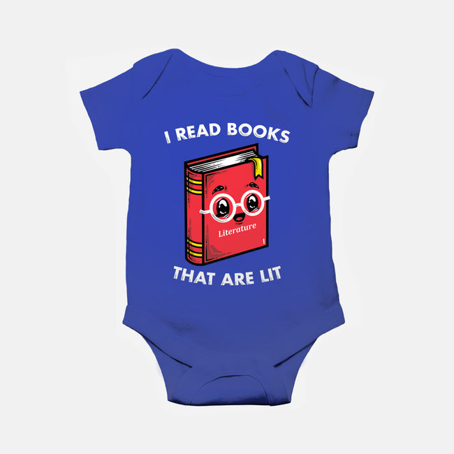 Books Are Lit-Baby-Basic-Onesie-krisren28