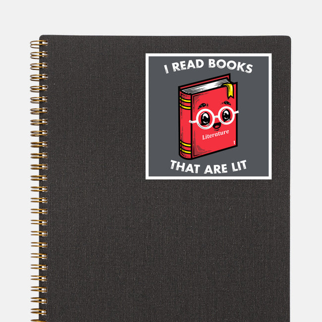 Books Are Lit-None-Glossy-Sticker-krisren28