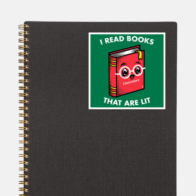 Books Are Lit-None-Glossy-Sticker-krisren28