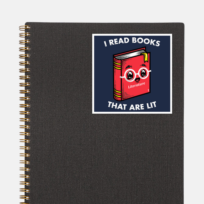 Books Are Lit-None-Glossy-Sticker-krisren28
