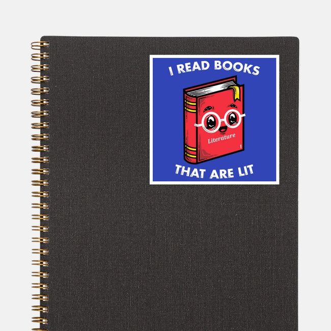 Books Are Lit-None-Glossy-Sticker-krisren28
