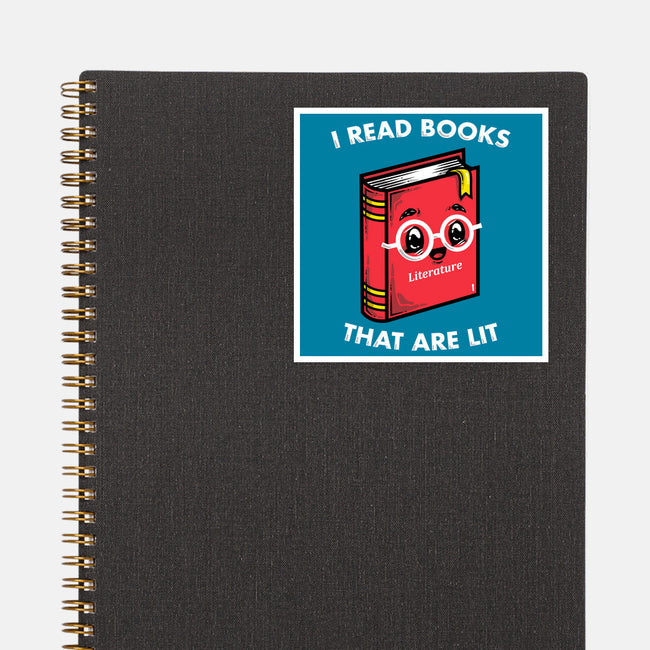 Books Are Lit-None-Glossy-Sticker-krisren28