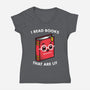 Books Are Lit-Womens-V-Neck-Tee-krisren28