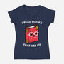 Books Are Lit-Womens-V-Neck-Tee-krisren28