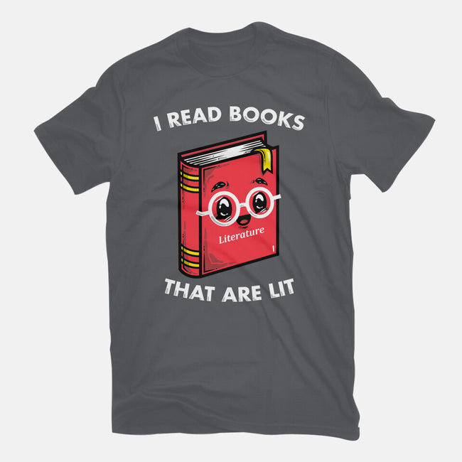Books Are Lit-Womens-Fitted-Tee-krisren28