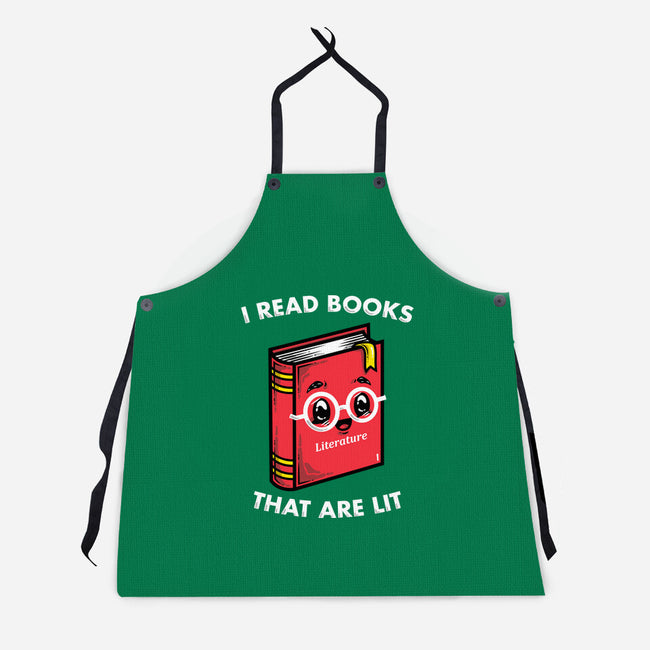Books Are Lit-Unisex-Kitchen-Apron-krisren28