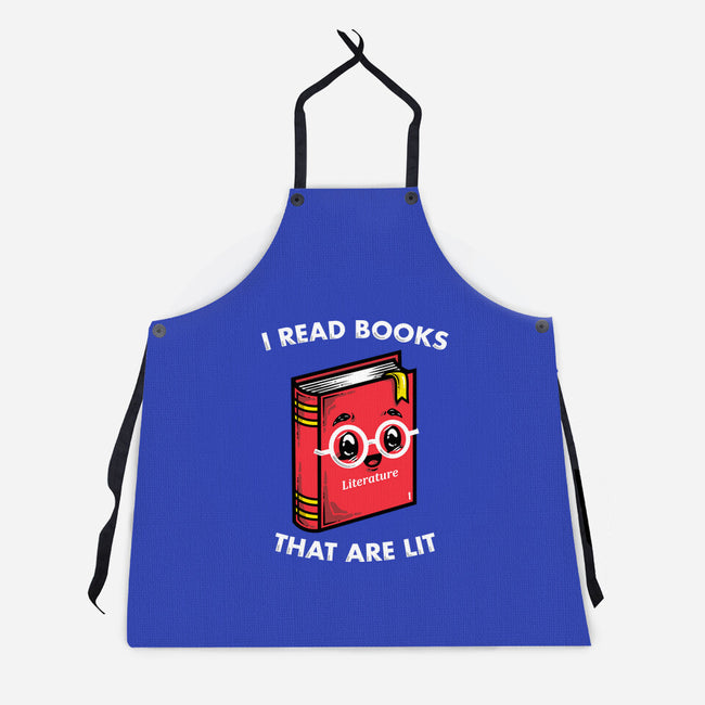Books Are Lit-Unisex-Kitchen-Apron-krisren28