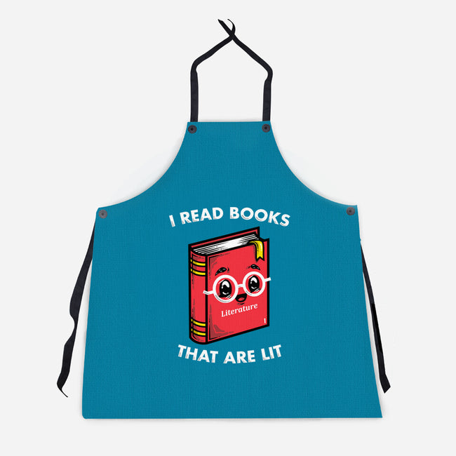 Books Are Lit-Unisex-Kitchen-Apron-krisren28