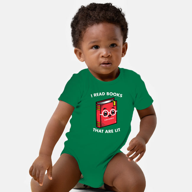 Books Are Lit-Baby-Basic-Onesie-krisren28