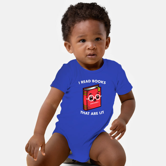 Books Are Lit-Baby-Basic-Onesie-krisren28