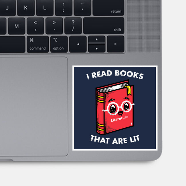 Books Are Lit-None-Glossy-Sticker-krisren28
