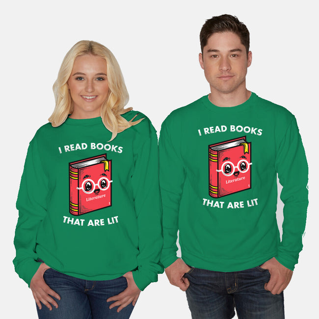 Books Are Lit-Unisex-Crew Neck-Sweatshirt-krisren28