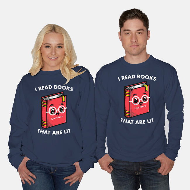 Books Are Lit-Unisex-Crew Neck-Sweatshirt-krisren28