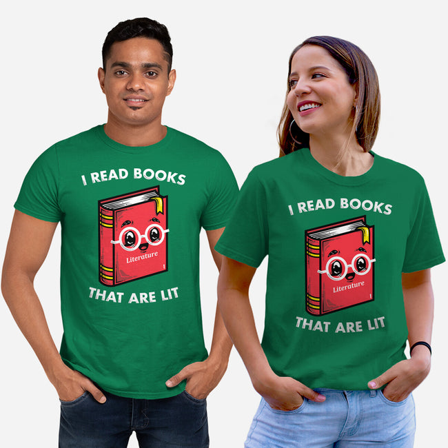 Books Are Lit-Unisex-Basic-Tee-krisren28