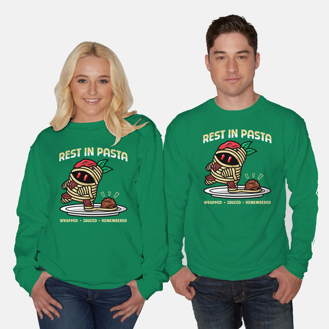 Rest In Pasta-Unisex-Crew Neck-Sweatshirt-krisren28