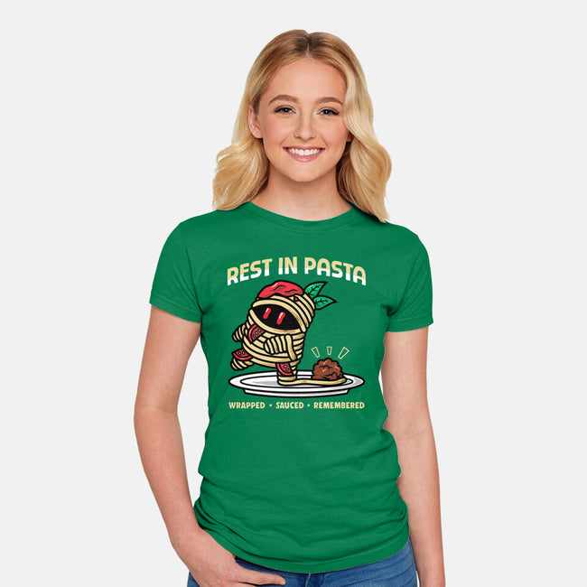 Rest In Pasta-Womens-Fitted-Tee-krisren28