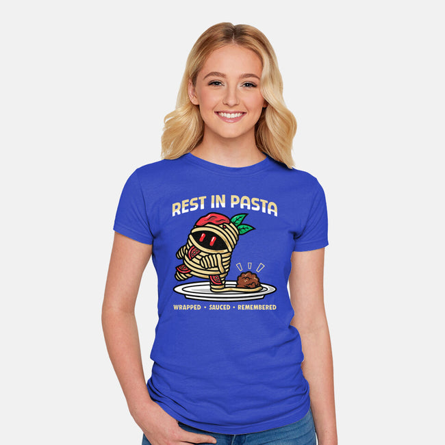 Rest In Pasta-Womens-Fitted-Tee-krisren28