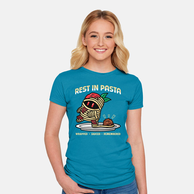 Rest In Pasta-Womens-Fitted-Tee-krisren28