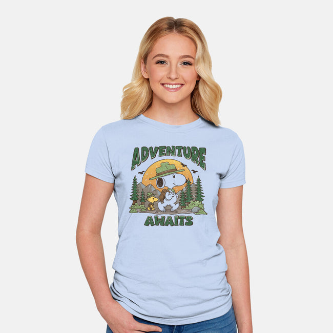 An Adventure Awaits-Womens-Fitted-Tee-Loobs