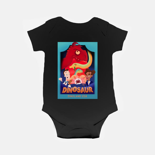 Definitely Not Our Dino-Baby-Basic-Onesie-DrawnByBryan