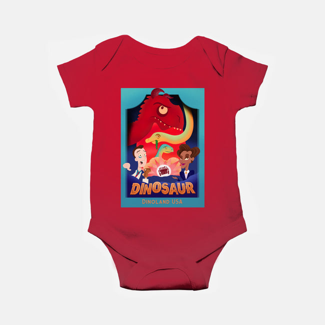 Definitely Not Our Dino-Baby-Basic-Onesie-DrawnByBryan