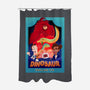 Definitely Not Our Dino-None-Polyester-Shower Curtain-DrawnByBryan