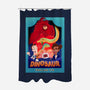 Definitely Not Our Dino-None-Polyester-Shower Curtain-DrawnByBryan