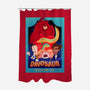 Definitely Not Our Dino-None-Polyester-Shower Curtain-DrawnByBryan